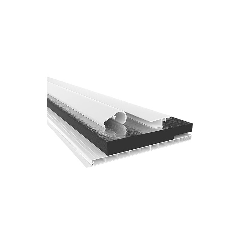 HEXIM PVC Roller Shutter Box Cover Complete Set, Roller Shutter