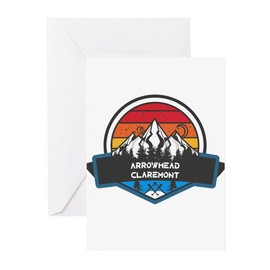 CafePress Arrowhead Claremont New Hampshire Greeting Cards Folded Greeting Cards (10-pack) Glossy