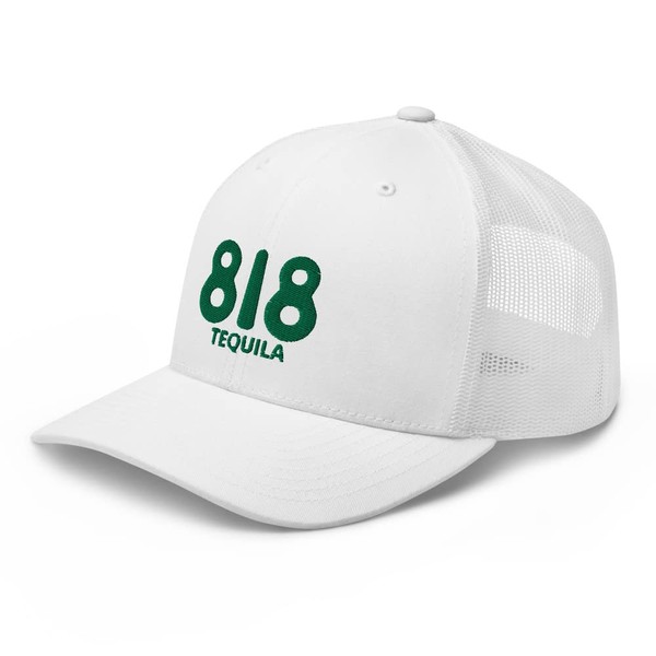 RIVEMUG Tequila 818 Embroidered Trucker Hat Adjustable Cap White