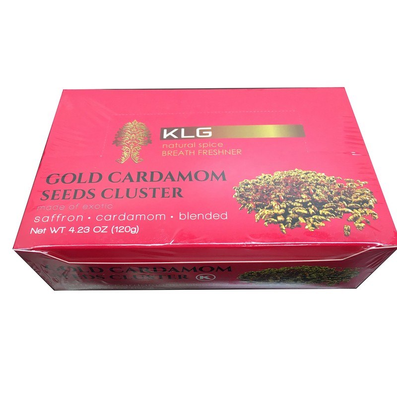 Gold Cardamom Seeds Cluster (12 Pack) 10 Gram Tin