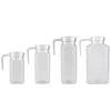 Juice Pitcher,Juice Bottle PlasticTransparent Glass Beverage Jug Striped Cold Water