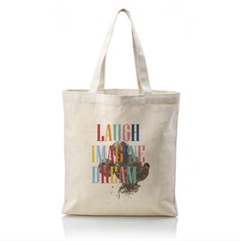 Canvas Tote Bag, Cute Cartoon Mouse Handbag, Colorful Laugh Imagine Dream, Reusable Tote Bag, Birthday Gifts For Women, Friendship Gifts, Leisure Vacation, Shopping, Work