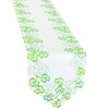 Simhomsen Large Embroidered Shamrock Irish Clover Table Runners for St.