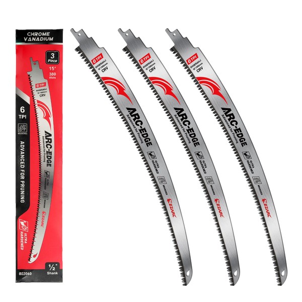 EZARC Japanese Teeth Reciprocating Saw Blade 15 Inch, Arc Edge
