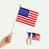 20 Pcs 5x8 Inch Small American Flags on Stick Mini