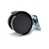 4X New 40mm Plastic Swivel Castor Wheel Black Furniture Caster