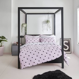 Sassy B Spot on Polka Single Duvet Set Black/White