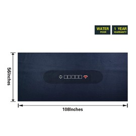 BALIKEN Texas Holdem, Blackjack, Flannel, Waterproof and dustproof Professional Gambling Tablecloth, 108 X 56 Inch, Washable and ironable 【12 Months Warranty】 (Gray#3)