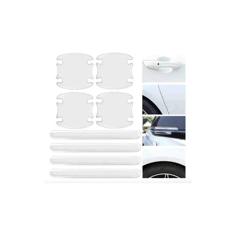 Protector De Arañazos Para Coche, Pegatina De Silicona 8pcs