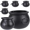 JOISHOP 6pcs(8.5", 5.5", 4pcs 2.8") Halloween Large Cauldron, Halloween Black