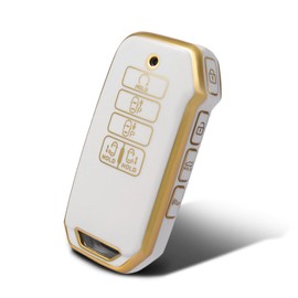 WORCAS - Funda protectora de TPU compatible con Kia K3 K4 K5 KX5 KX7 Sportage Telluride Carnival Optima Sedona Sorento, control remoto de entrada sin llave de 9 botones (color blanco)