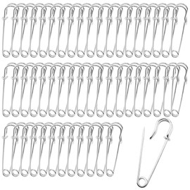 50PCS Large Safety Pins, Strong Blanket Pins Strong Safety Pins for Clothes Pins Fasteners for Clothes, Leather, Crafts, Canvas, Blankets