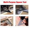 7 Inch Aluminum Rafter Square - Double-Sided Engraved Scales, Precision