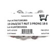 T-NUT Stainless Steel 10-24x3/16 (3 Prong) Tee Nuts (10-24 Thread