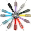 【P160】5pcs Beadable Pens in Solid Colors with Rhinestones and Flatback