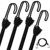 DRERIO 4 Pcs Bungee Cord with Hook 1m Heavy Duty