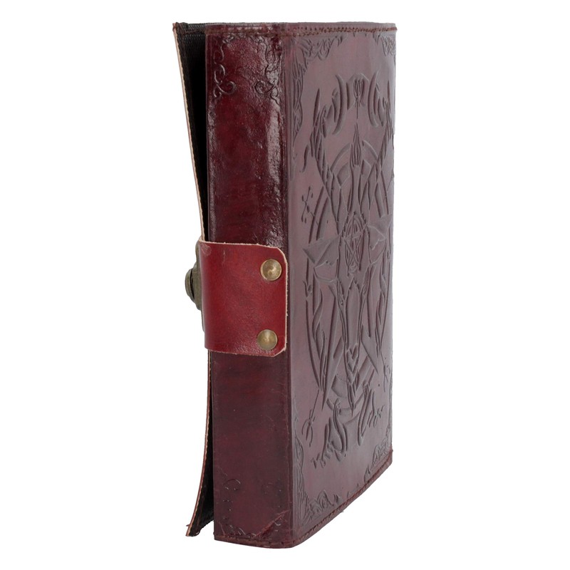 Nemesis Now Baphomet Leather Journal 15x21cm, Leather Cover, Red, 156