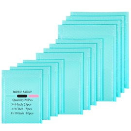 Yeyeplum 100 Pcs Kraft Bubble Mailers 3 Size Padded Envelopes Kraft Poly Mailers Bubble Lined Shipping Envelopes Mail Shipping Bags for CDs Book Business Supplies (Green)