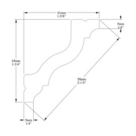 Orac Decor CX110 | High Impact Polystyrene Crown Moulding | Primed White | 2-1/4in Face x 78in Long | Pack of 4