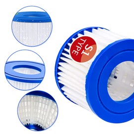 Pool Filters Cartridges Type S1 Compatible for Intex Spa Filter 11692, 29001E, PureSpa 28407E, Hot Tub Pump Filter Cartridge Swimming Pool Spa Filter Replacement 4 Pack (Type S1)