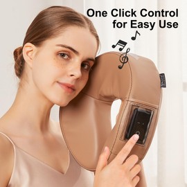 Master Music Crescent Round High Fidelity Sound Face Cradle Cushion- Bluetooth Massage Pillow-Music Headrest Cushion Pad Musical Neck Support for Massage Tables. (Otter Color)