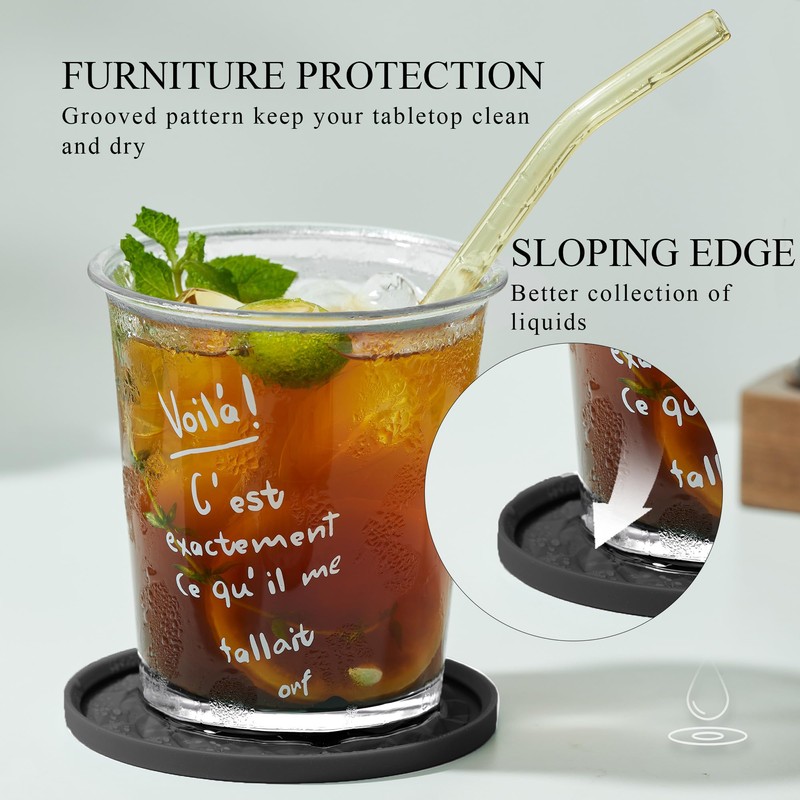 Wingcases Silicone Coasters for Drinks[4 Pack]- Cup Mat for Tabletop