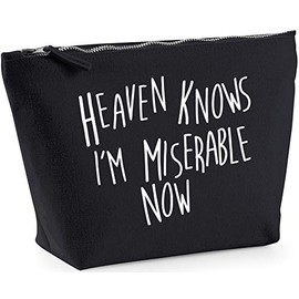 Hippowarehouse Heaven knows I'm miserable now printed make up cosmetic wash bag 18x19x9cm
