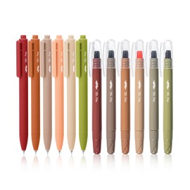 Mr. Pen- Bible Gel Highlighters and Pens, 12 Pack, Earthy Colors No Bleed, Aesthetic Gel Pens, Bible Journaling Set