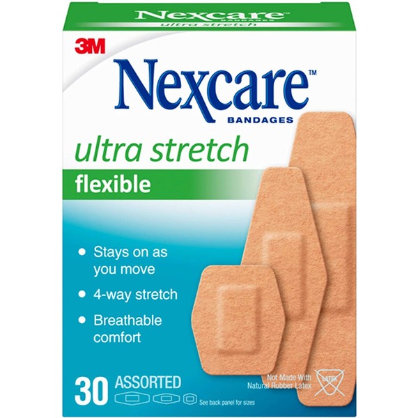 Nexcare Comfort Fabric Bandages Assorted 30 Each (Pack of 2)