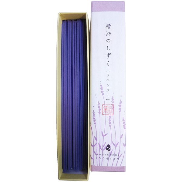 SEIYUNOSHIZUKU Lavender.Awaji Island Awaji Baikundou essentialoil Japanese Incense Sticks.Made in