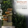 Alpine Corporation WCT726 Indoor/Outdoor Tabletop Tiered Pouring Pots Waterfall Fountain