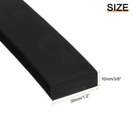 sourcing map Neoprene Rubber Sheet Rolls 30mm(W) x10mm(T) x1.2m(L) Solid Rubber Seal Strip for DIY Gasket, Crafts, Pads, Seals, Protection