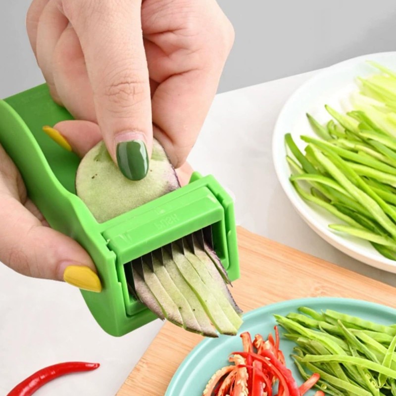 Qinuseaks Bean Stringer and Slicer, Mini Runner Bean Cutter for