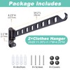 SKIKEN Swing Arm Clothes Hanger Rack Wall Mount, Laundry Room