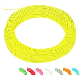 MAXIMUMCATCH Maxcatch Weight Forward Floating Fly Fishing Line 100ft Yellow, Orange, Teal Blue, Moss Green, Pink (WF1F/2F/3F/4F/5F/6F/7F/8F/9F/10F) (Fly Line Fluo Yellow, WF4F 100FT)