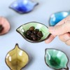 Colias Wing Colorful Leaf Shape Design Multipurpose Porcelain Side Dish