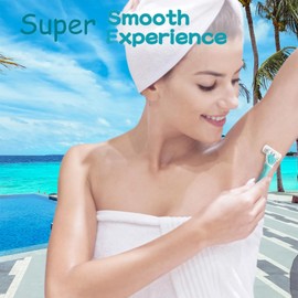 Hocmos Razors for Women Sensitive Skin，6 blade Lady Shaving Razor for Women, Women’s razors for Shaving Including 1 Travel Razors for Women with 19 Blade Refills