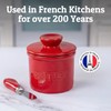 PriorityChef Butter Crock with Lid with Water Line, Ceramic French