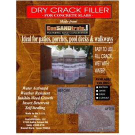 ConSANDtrate Concrete Joint and Crack Filler - 3 lb. bottle - BROWN