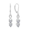 Aprila Heart Drop Dangle Earrings 925 Sterling Silver Infinity Leverback