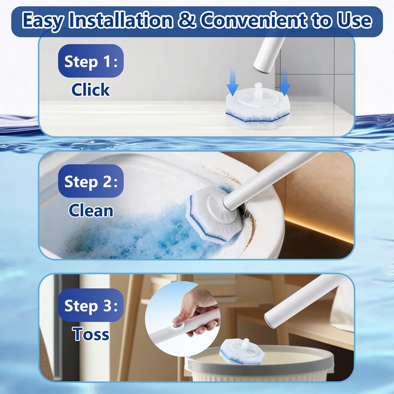 40 Toilet Wand Refills for Clorox Toilet Wand, Disposable Toilet