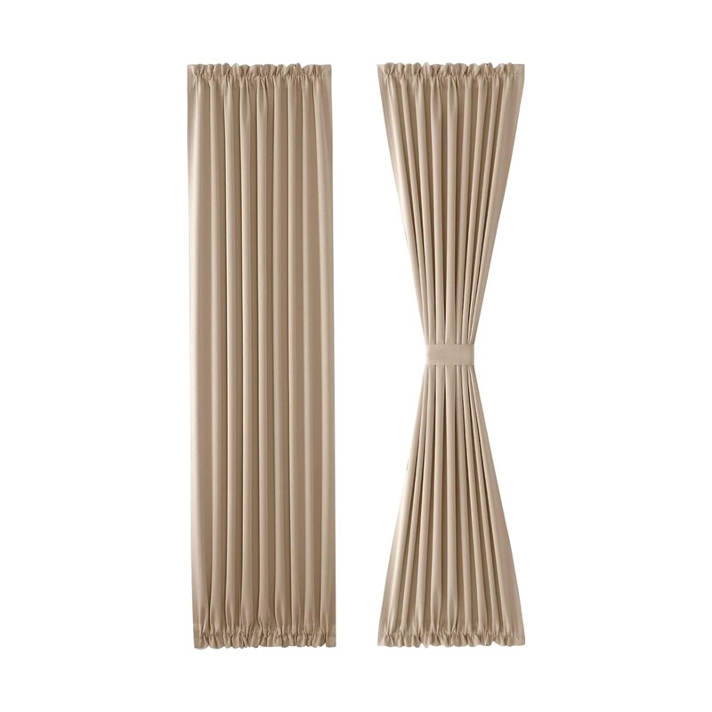 DWCN French Door Curtains – Rod Pocket Thermal Blackout Curtain
