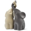Vaudagio Loving Pair of Elephants in Beige & Grey -