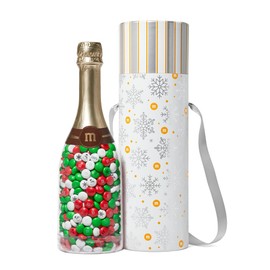 M&M'S WORLD Holiday Gift Bottle in Snowflake Tube, Unique Holiday Gift filled with Pre-Designed M&M’S Holiday Candies