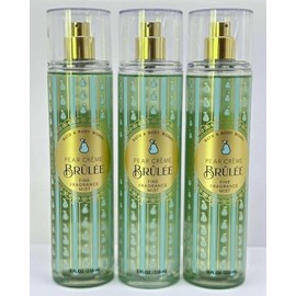 3 PEAR CREME BRULEE Fine Fragrance Mist Bath Body Spray 8 oz