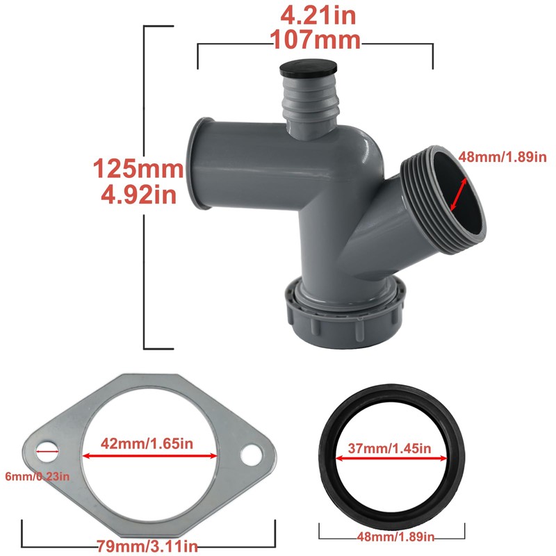 Garbage Disposal Drain Elbow Kit Compatible With Garbage Disposal 1-1/2