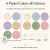 60 Pcs Gold Foil Happy Face Stickers, 2 inch Smiley