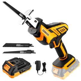 Cordless Reciprocating Saw: DEKOPRO 20Volt Battery Powered Mini Reciprocating Saw, Compact Electric Metal Blades Tool, Power Hand Saws for Wood work, Cut