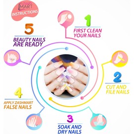 50 Pcs False Nails, Trendy Candy Coffin False Nail with Glue, Artificial Finger Acrylic Nail Kit Manicure Kit for Women, Next Day Delivery of Coffin Acrylic, Press on Nails, Fake Nails (pack of 2)