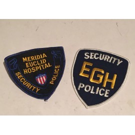 Lot Of 2 Vintage Security Uniform Patches Medical Hospital Never Used